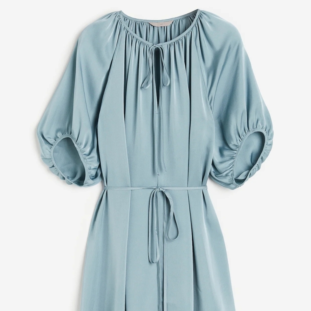 H&M Light Blue Long Sleeve Dress